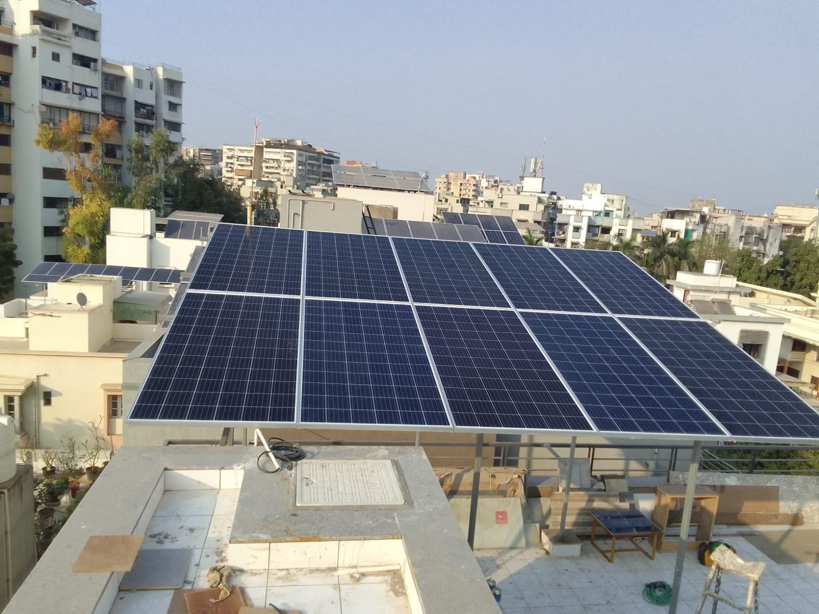 Solar Panels Installed on Rooftop